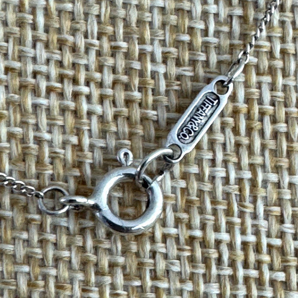 TIFFANY & CO. Sterling Silver 925 Ribbon Bow Necklace 18” - Picture 4 of 8